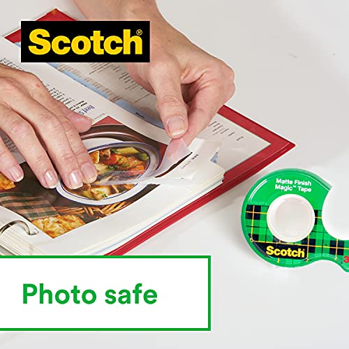 Scotch Magic Cinta Adhesiva Invisible - 1 Rollo de 19mm x 33m - Cinta Adhesiva de Uso General para Reparación, Etiquetado y Sellado de Paquetes y Documentos