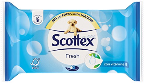 Scottex Fresh Papel Higiénico Humedo - 38 toallitas, el paquete puede variar