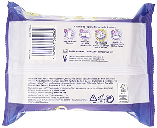 Scottex Spa Sensation Papel Higiénico Húmedo - 12 packs de 66 uds (792unidades)