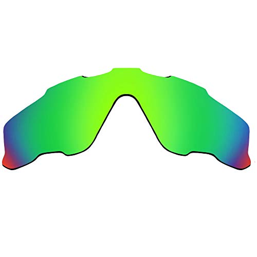 Seek Optics Lentes de Repuesto compatible con Oakley JAWBREAKER Asian Fit Verde Espejadas