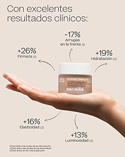 Sensilis Upgrade Make-Up - Base de Maquillaje Efecto Lifting - Tono 02 Miel Rose - 30 ml