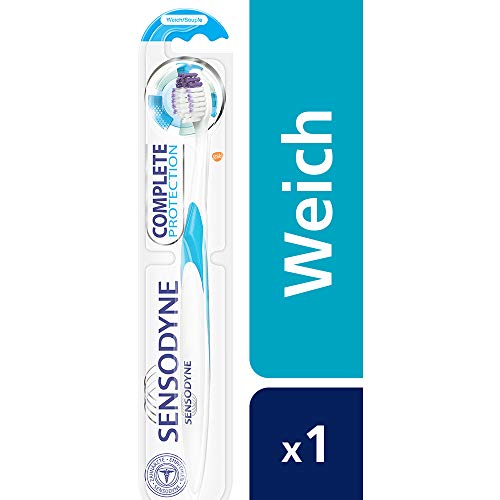 Sensodyne Complete Protection - Cepillo de dientes suave, 1 unidad, especialmente diseñado para personas con dientes sensibles al dolor