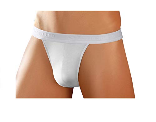 Sesto Senso Tanga Hombre Sexy Algodón 1-4 Pack String Slip XL Blanco