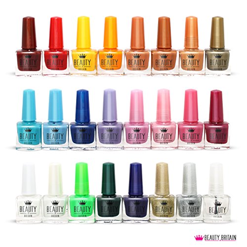 Set de 24 Esmalte de uñas 24 Colores Diferentes Botella Moderna de 5 ML Set A