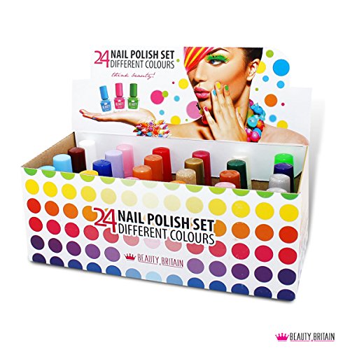 Set de 24 Esmalte de uñas 24 Colores Diferentes Botella Moderna de 5 ML Set A