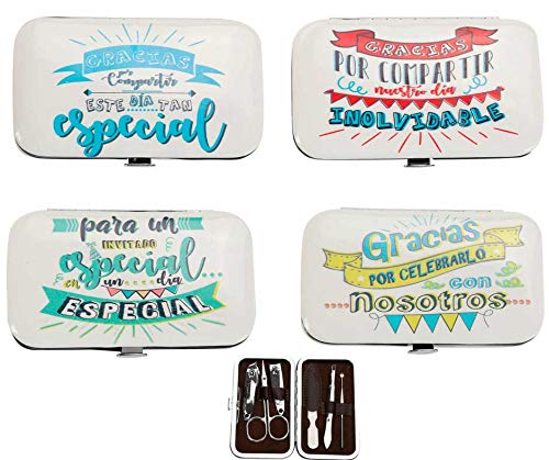 Set de Manicura"FRASES" (Precio Unitario) Estuches, Estuche Manicura Originales Baratos para Detalles de Bodas, Bautizos, Comuniones, Recuerdos y Regalos Cumpleaños. Bolso, Vintage