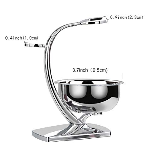 Set di rasatura GRUTTI, rasoio di lusso per cromoterapia e supporto per spazzole con lama per doppio filo