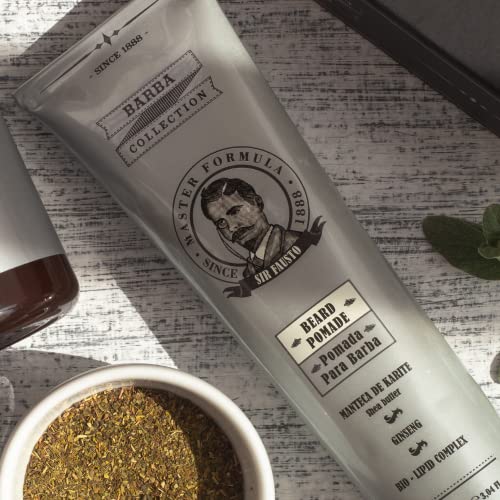 Sir Fausto Acondicionador para Barba y Bigote Bálsamo Natural con Manteca de Karité- Anti encrespado- Gingseng 90ml