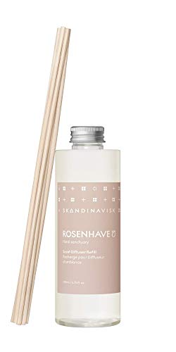 Skandinavisk Rosenhave Reed Difusor Recambio 200ml - Alba Rose y Elderflower, Geranio y Brotes de Grosella Negra