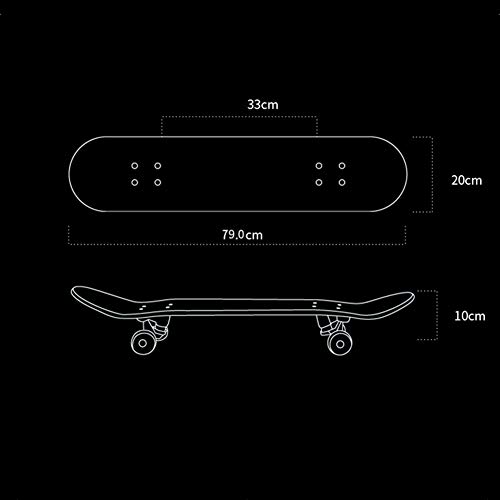 Skateboards Maple Double Rocker 95A Rueda De Inyección De PU De Alta Elasticidad Monopatín De Cuatro Ruedas Adultos Jóvenes Road Brush Street Profesional Vitality Board 180KG