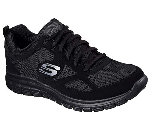 Skechers Burns 52635-bbk, Zapatillas Hombre, Negro (Black 52635/Bbk), 42 EU