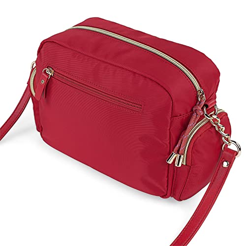 SKPAT - Bolso Bandolera de Mujer Versátil para Uso Diario y Combinable Elegante Moderno Funcional Calidad Diseño 307657, Color Rojo