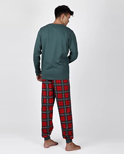 Smiley Pijama Manga Larga Tartan para Hombre