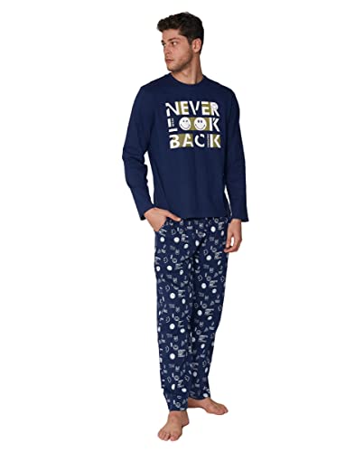 Smiley World Pijama Hombre 55673 Marino (L)