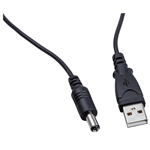 SODIAL(TM) USB a 5.5 mm / 2.1 mm 5V DC Conector Cable de Alimentacion