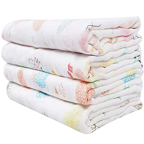 Softan Mantas Swaddle Bebé de Envoltura,Muselina Bambú 120x120cm,mantas para bebes