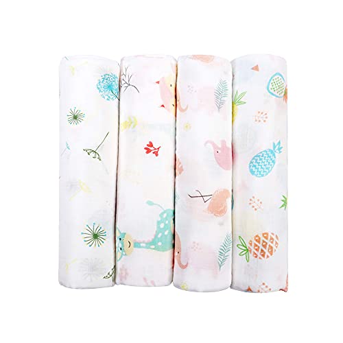 Softan Mantas Swaddle Bebé de Envoltura,Muselina Bambú 120x120cm,mantas para bebes