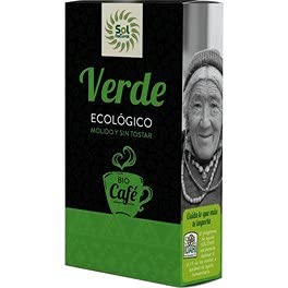 SOLNATURAL Cafe Verde MOLIDO Bio 350 g, Estándar, Único