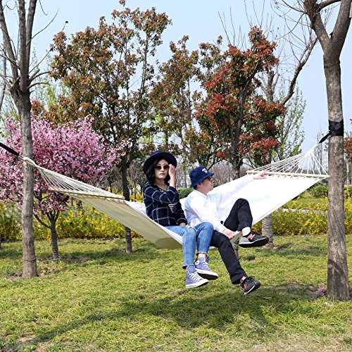 SONGMICS Hammock, Canvas Surface: 210 x 150 cm, Resistance 300 kg GDC22M