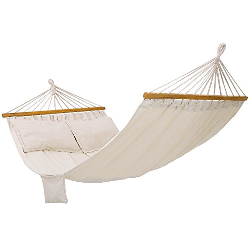 SONGMICS Hammock, Canvas Surface: 210 x 150 cm, Resistance 300 kg GDC22M