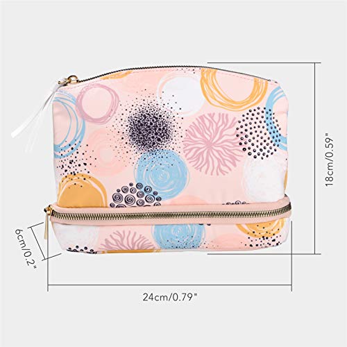 Sophinya Estuches de Maquillaje, Bolsa de Cosméticos de Poliéster 100% Reciclado, Estuches de Maquillaje, Bolsa de Aseo para Viaje, Organizador de Accesorios para Mujeres y Niñas - 24*18*6