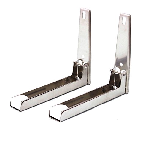 Soporte para Horno y Microondas Soporte Microondas Pared Acero Inoxidable Estante para Colgar Microondas, carga máxima 35 kg, Plateado 507251