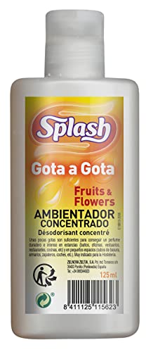 Splash, Ambientador Concentrado, Perfume Intenso y Duradero, Fragancia Fruits & Flowers, Contenido: 125 ml