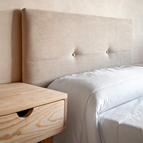 SUENOSZZZ - Cabecero de Madera Jazmin, tapizado Acolchado, en Tela Rio13 Color Lila Cabeceros Madera para Dormitorio | Cama Matrimonio | Cama Juvenil | Camas de 135 cm, 140 cm, 150 cm, 160 cm