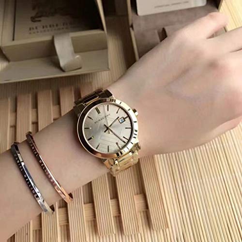 Suizo Rara Oro Fecha Dial 38mm Unisex Hombres Mujeres Reloj De Pulsera La Ciudad BU9033