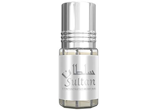 Sultan Al Rehab Perfume 3 ml de aceite (sin alcohol, ámbar, oriental, árabe, oud, misk, almizcle, perfume natural, madera de águila, esencial, attar scent)