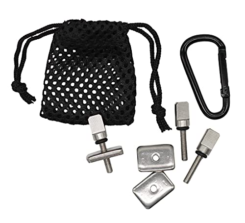 SUP 3 x tornillos de aleta y plaquetas con práctica bolsa y gancho, aleta de remo con caja de repuesto, tornillos de mano, tornillos finlandeses F2 Sup