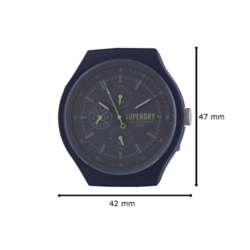 Superdry Reloj Analogico para Hombre de Cuarzo con Correa en Silicona SYG188UU