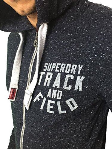 Superdry Trackster Lite Ziphood Sudadera, Azul (Atlantic Navy Grit), X-Large para Hombre