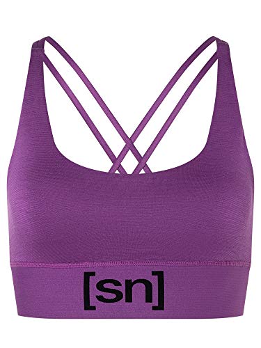 super.natural Sujetador deportivo para mujer., morado, S