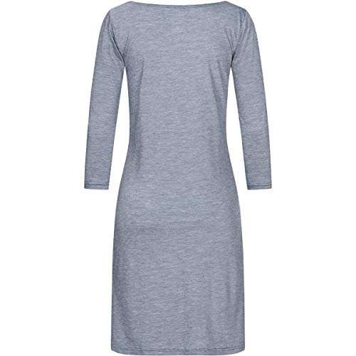 super.natural Vestido de Mujer con Lana de Merino W Dress Barb, Mujer, Vestido, SNW015590I22L, Azul Iris Melange, Large