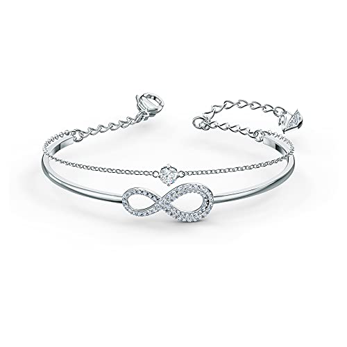 Swarovski Infinity Brazalete Swarovski, Blanco, Baño de rodio