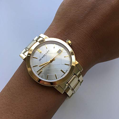 Swiss Rare Gold Silver Date Dial 34mm Mujeres Reloj de pulsera The City BU9103