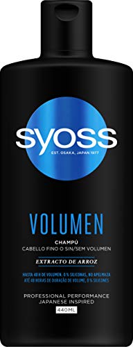 Syoss - Champú Volumen, 440 ml, Para cabello fino o sin volumen, Hasta 48h de volumen sin apelmazar, Cabello como recién salido de la peluquería