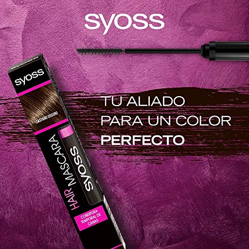 SYOSS Hair Mascara, Cepillo Cubrecanas Retoca Raíces, Tono Rubio Claro, Fácil Aplicación - 16ml