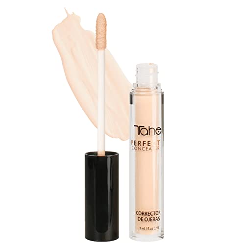 Tahe Concealer Perfect Corrector de Ojeras Fluido Ultra-Nutriente, con Ácido Hialurónico, 3 ml (Light)