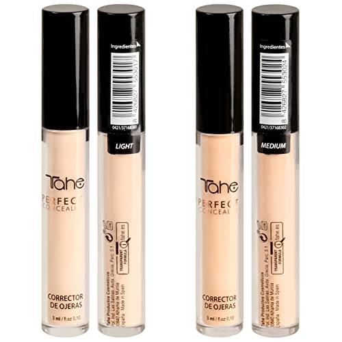 Tahe Concealer Perfect Corrector de Ojeras Fluido Ultra-Nutriente, con Ácido Hialurónico, 3 ml (Light)