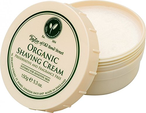 Taylor of Old Bond Street Organic Shaving Cream Bowl, Crema de afeitar orgánico, 150 g