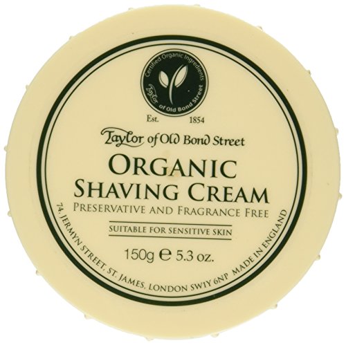 Taylor of Old Bond Street Organic Shaving Cream Bowl, Crema de afeitar orgánico, 150 g