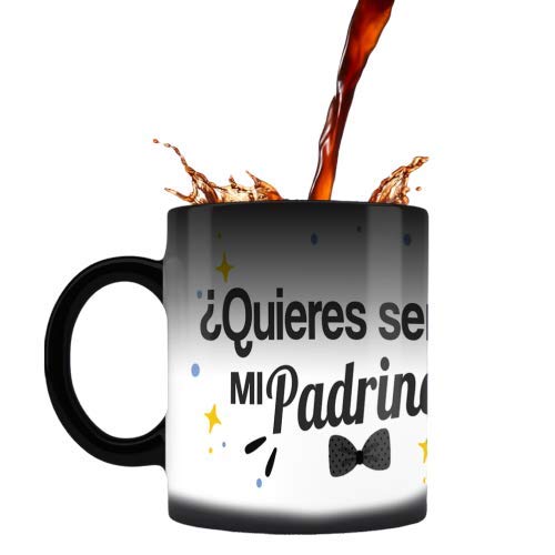 Tazas originales para regalar- Quieres ser mi Padrino?- Quieres Ser mi Madrina?-Regalos originales para padrinos (Padrino, Español)