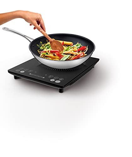 Tefal Everyday Slim - Placa de inducción portatil, 6 modos automáticos, 1 control manual, 240 C, hasta 2100 W, color negro