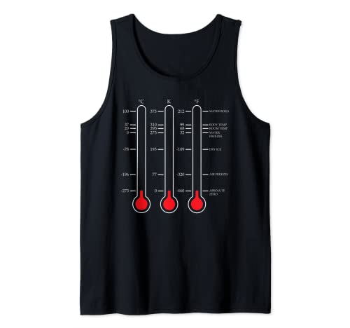 Temperatura cero absoluta de la ciencia Celsius Fahrenheit Camiseta sin Mangas