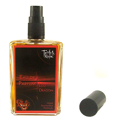 Teufelsküche Pachuli Lost Dragon - Agua de perfume para hombre, diseño gótico de pachuli con dragón, 100 ml en frasco de cristal