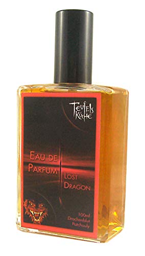 Teufelsküche Pachuli Lost Dragon - Agua de perfume para hombre, diseño gótico de pachuli con dragón, 100 ml en frasco de cristal