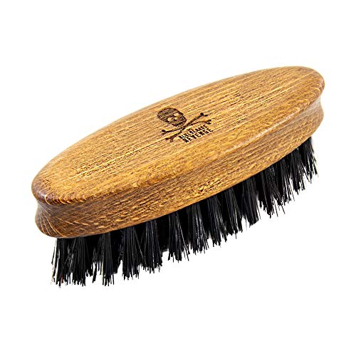 The Bluebeards Revenge, Vegan Travel Beard And Moustache Brush For Men, Engraved Beech Wood Handle With Animal Free Synthetic Bristles, To Soften And Nourish Facial Hair