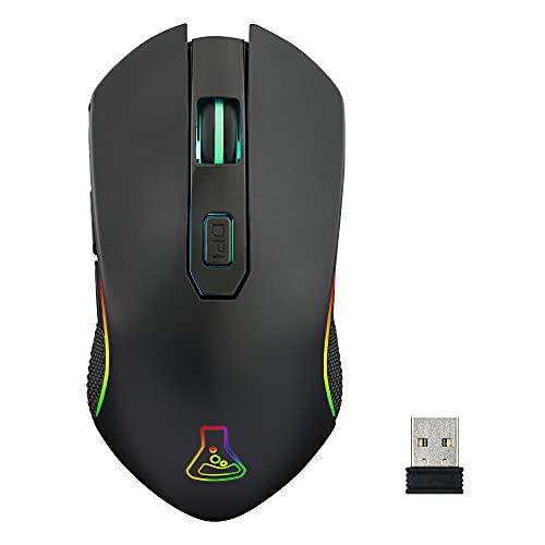 THE G-LAB Kult XENON Ratón Gaming Inalámbrico Recargable de Alto Rendimiento - Ratón Gaming Inalámbrico 5000 DPI, LED RGB, 6 Botones, Software Dedicado, Ligero y Rápido, Compatible con PC/PS4/Xbox One